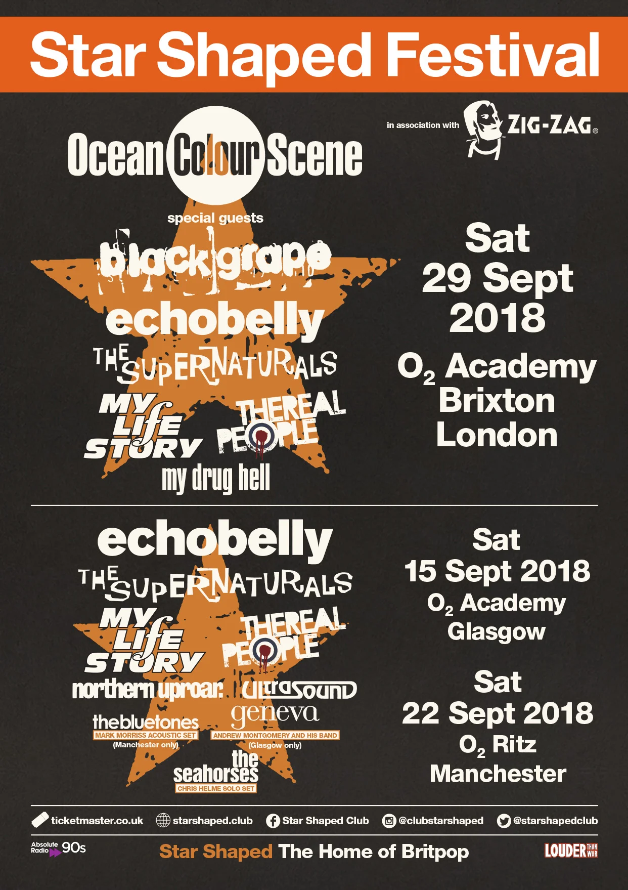 Star Shaped Festival 2018 - The one-day Britpop festival!