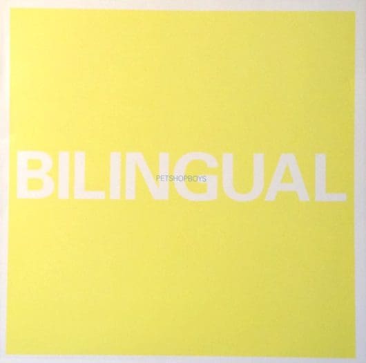 Pet Shop Boys’ Bilingual yellow album cover