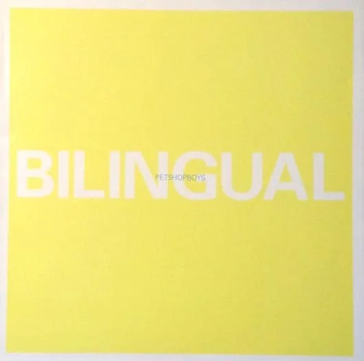 Pet Shop Boys’ Bilingual yellow album cover