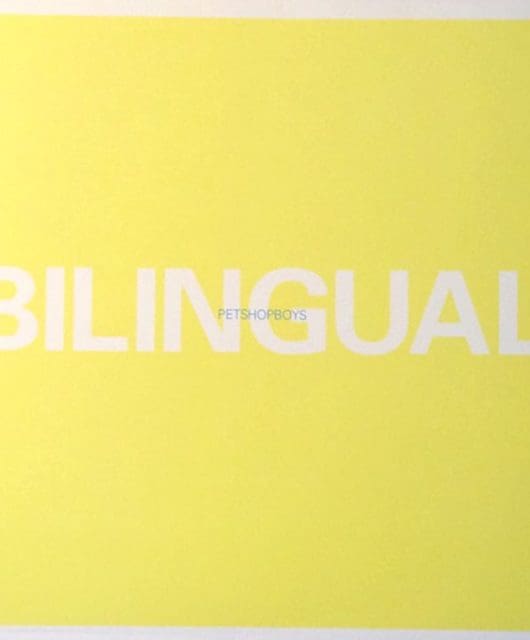 Pet Shop Boys’ Bilingual yellow album cover