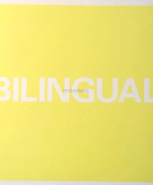 Pet Shop Boys’ Bilingual yellow album cover