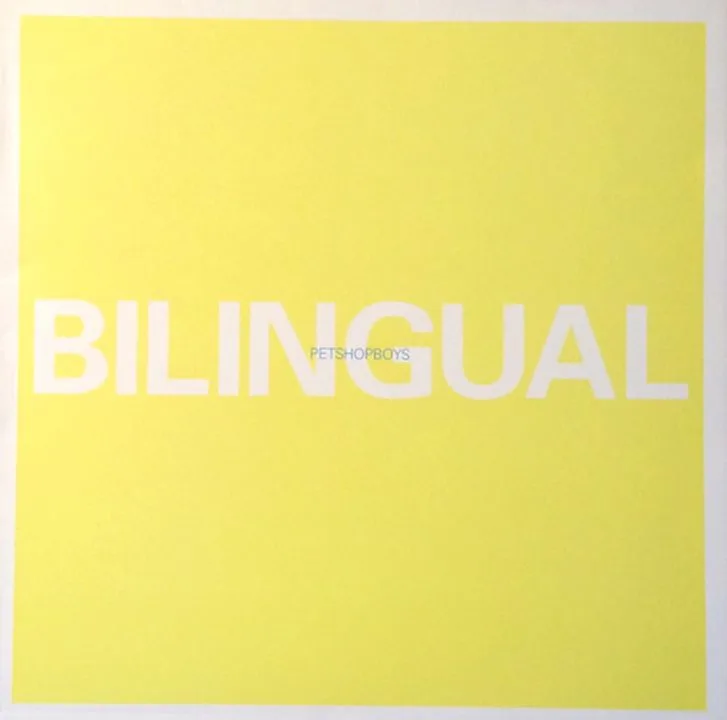 Pet Shop Boys’ Bilingual yellow album cover