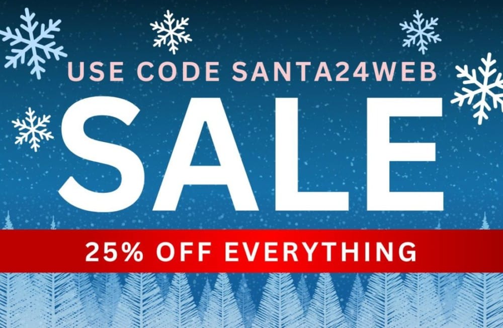 Christmas Flash Sale – 25% off everything!